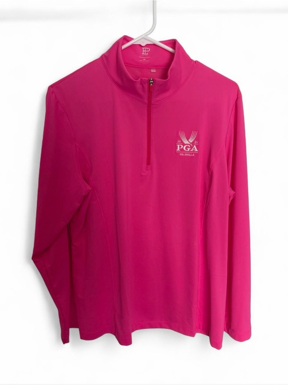 PGA Valhalla Kids' Hot Pink Quarter-Zip Pullover